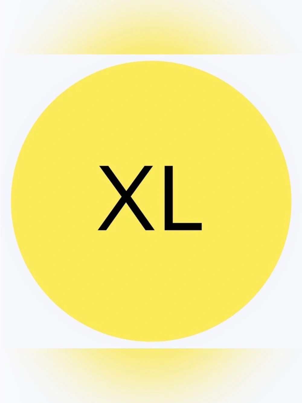 50‎ SHIPPING STICKERS - 2” ROUND - CLOTHING LABELS - SIZE EXTRA LARGE “XL”